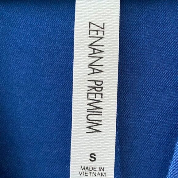 Zenna Premium Sz S Royal Blue Mock Neck Long Sleeve Swing Dress - Picture 8 of 10